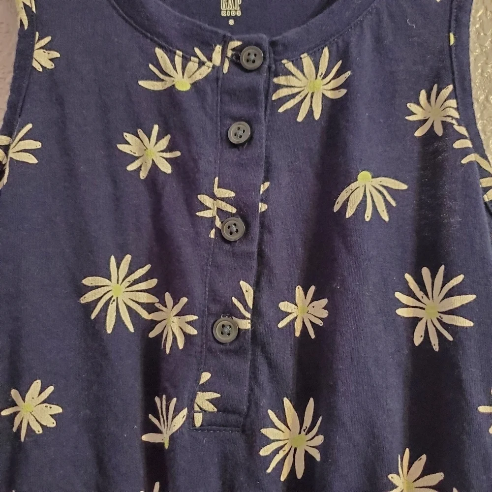 GAP Kids Girls Floral Summer Cotton Shorts Romper S 6-7